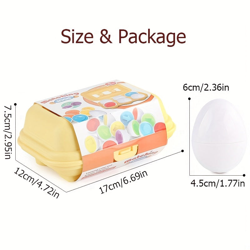 6-in-1 Colorful Sensory Learning Eggs Toy for Kids 10M+