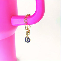 1pc ID Initial Letter Charm Decorative Hanging Pendant Cup Identification