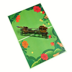 3D Popup Card w/ Note & Envelope - Birthday Mother's Father's Graduation