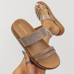 Women's Platform Slide Sandals Casual Slides Women's Flat Shoes