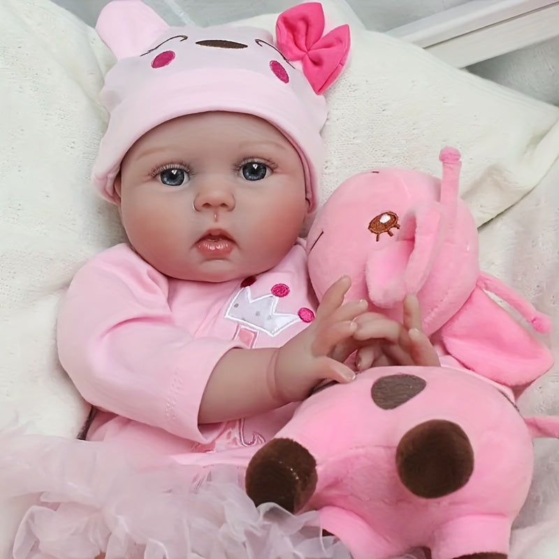 20 Inch Realistic Newborn Reborn Doll Girl with Soft Body and Giraffe Outfit