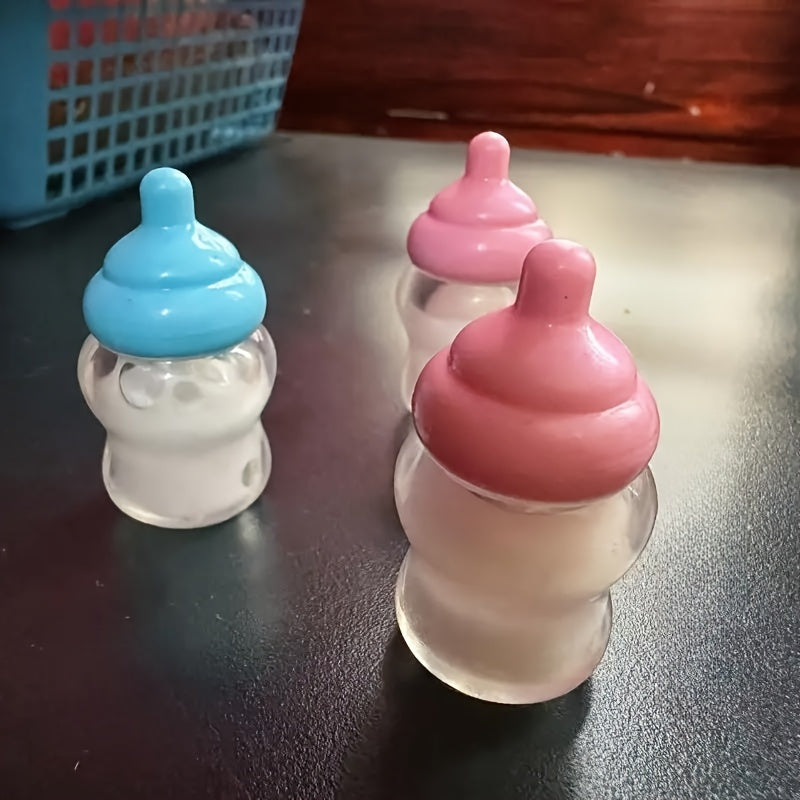 4pcs Mini Milk Bottles for Dollhouses Creative Displays Toy House Decor