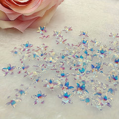 100pcs 1 0 47inch AB Colour Acrylic Flower Orchid Beads DIY Dress Jewelry Tiara