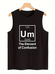 Letter Pattern Stretchy Sports Vest Round Neck Sleeveless Casual Top