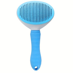 Self Cleaning Dog Slicker Brush Comb Shedding Gentle Stainless Steel Tee