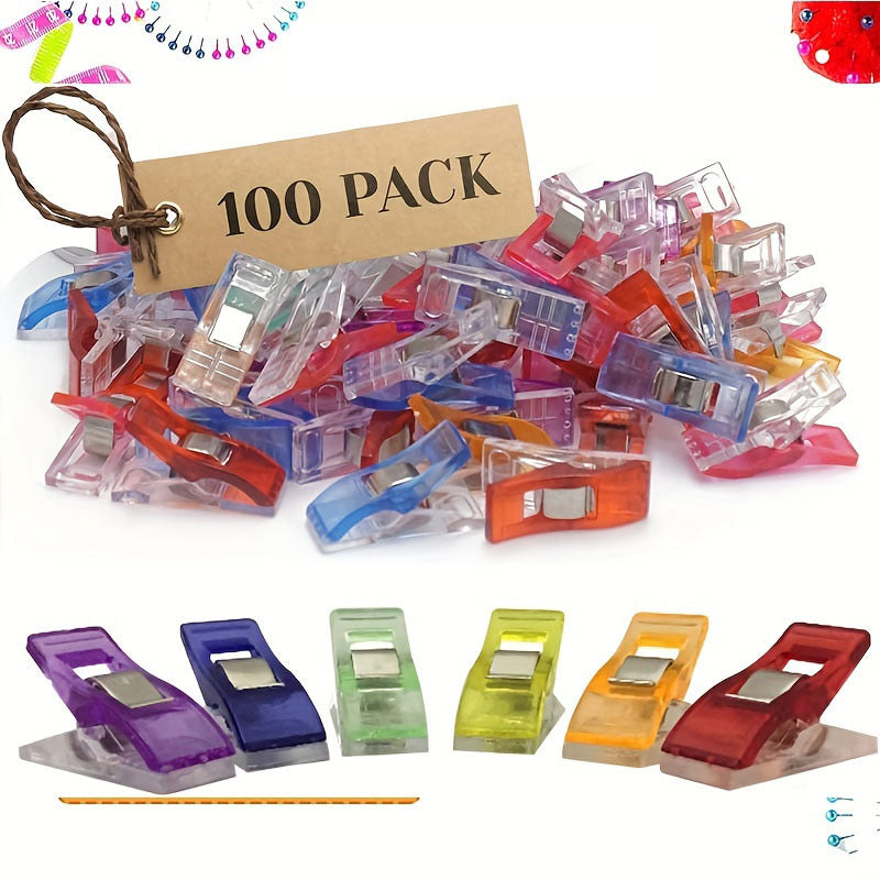 100pcs Multifunctional Sewing Clips Quilting Clips Fabric