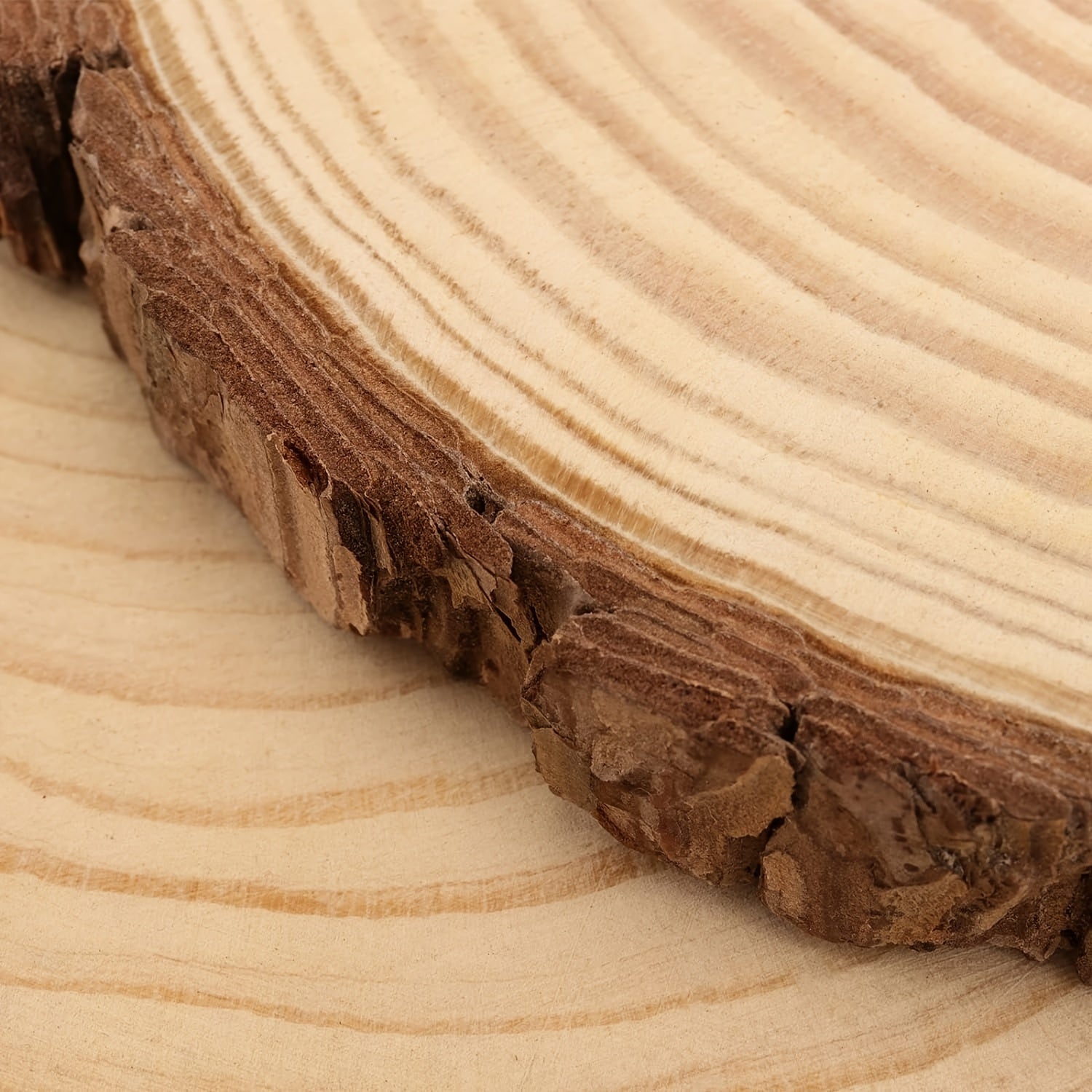 12pcs 3.5-4" Wood Slices Natural Thicken Slab With Bark