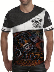 Men's Cartoon Dog Graphic T shirt Active 3D Digital Print Comfy
