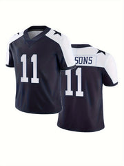 Boys Breathable Rugby Jersey Short Sleeves Football Shirt