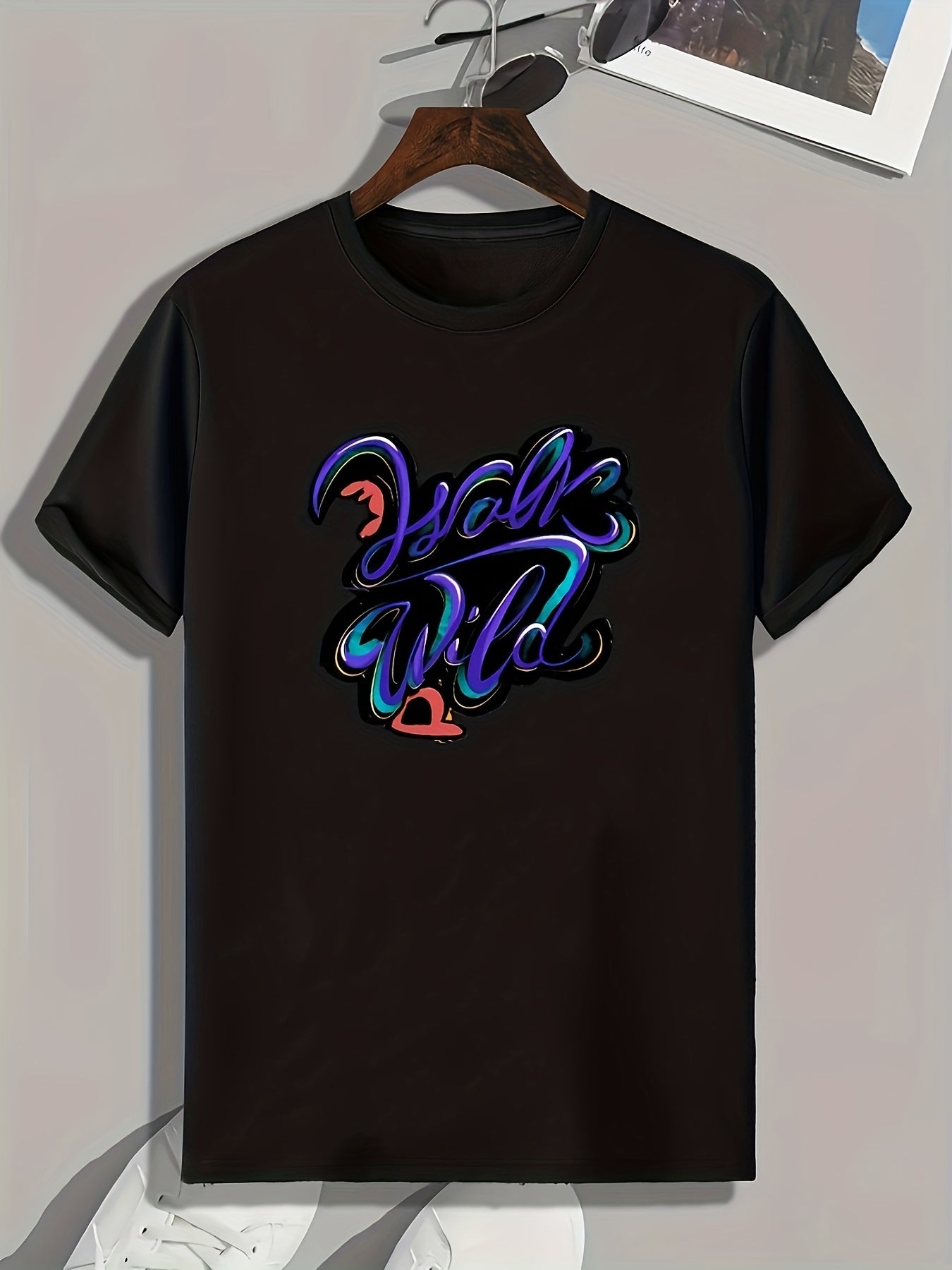 Creative Letters Print Men's Graphic T-shirt for Summer
