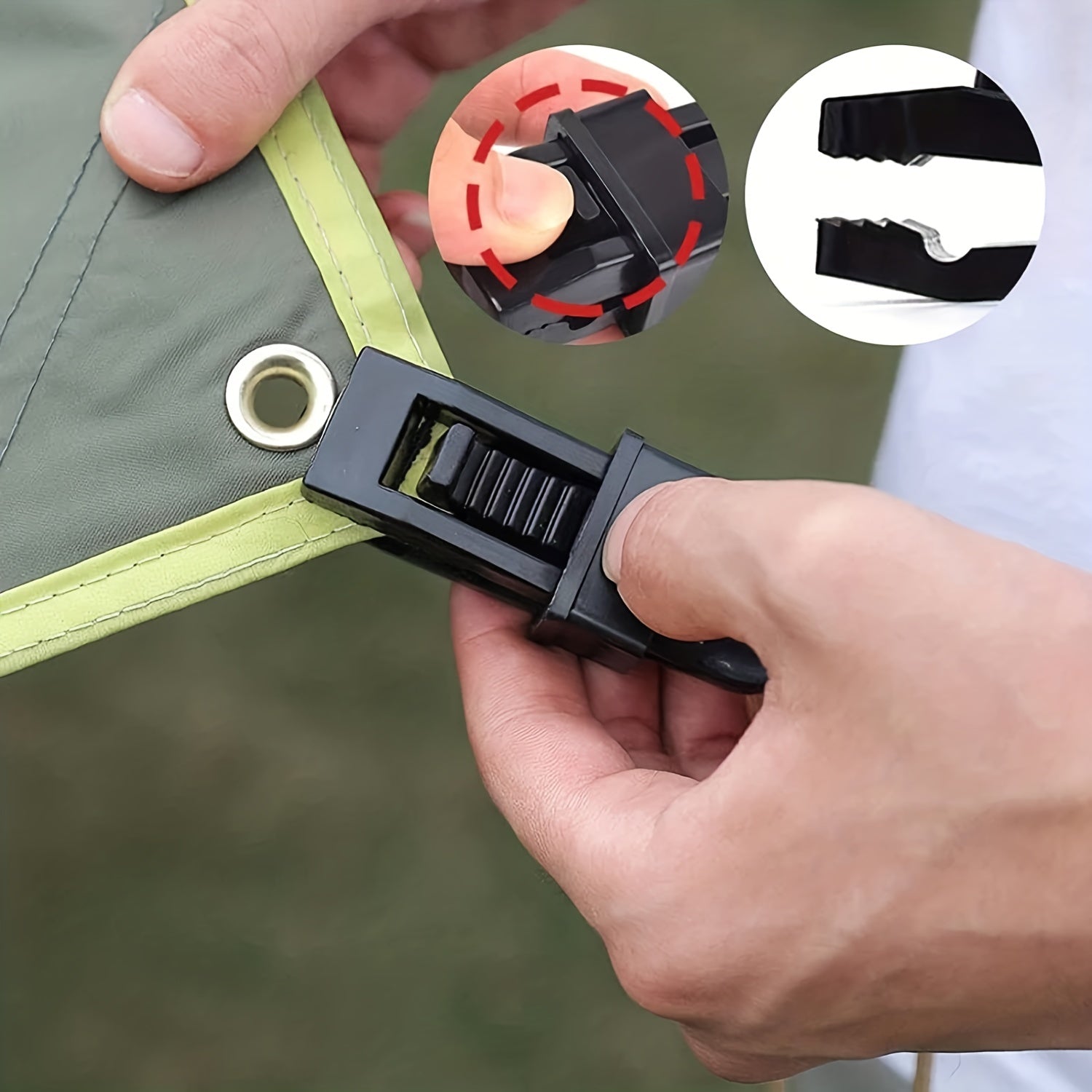 10pcs Adjustable Lock Grip For Tarp & Shade Cloth Awning Fix Clamp