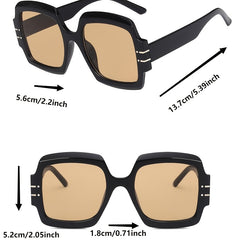 2 Pairs Couple's Large Frame Rimless Sunglasses