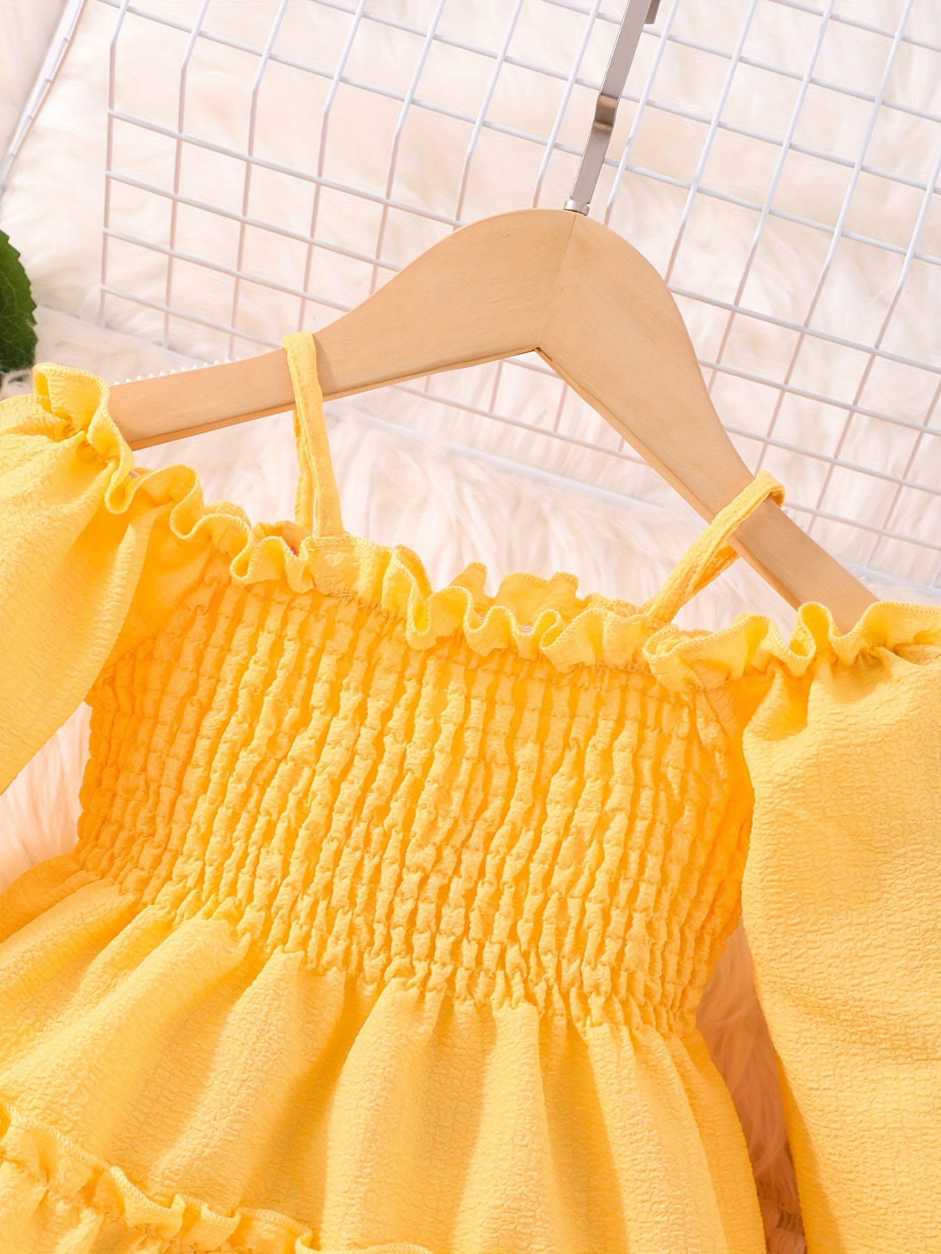 Off Shoulder Ruffle Trim Princess Dress for Girls