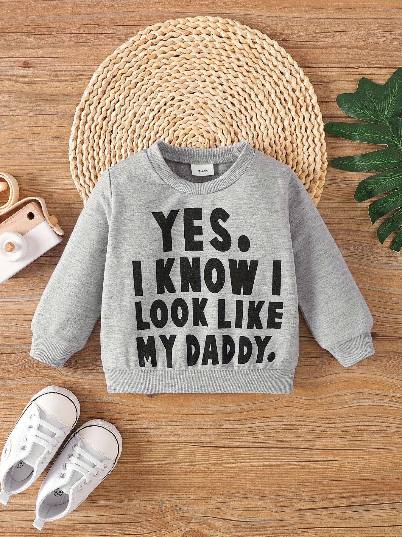 Boy's Letter Print Casual Sweatshirt Top