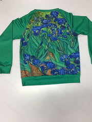 Floral Print Raglan Sweatshirt Long Sleeve Crew Neck Casual Fall Winter
