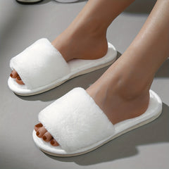 Plush Furry Fur Slippers Cozy Slip-On Lightweight Comfortable Slippers