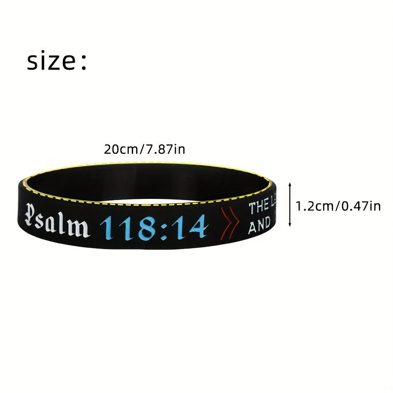 Bible Silicone Bracelet for Women's Faith Pray for Auspiciousness
