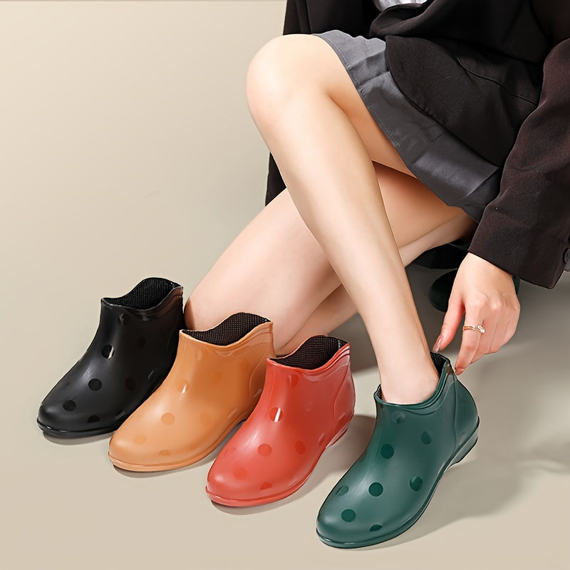 Women's Non-Slip Ankle Rain Boots Waterproof