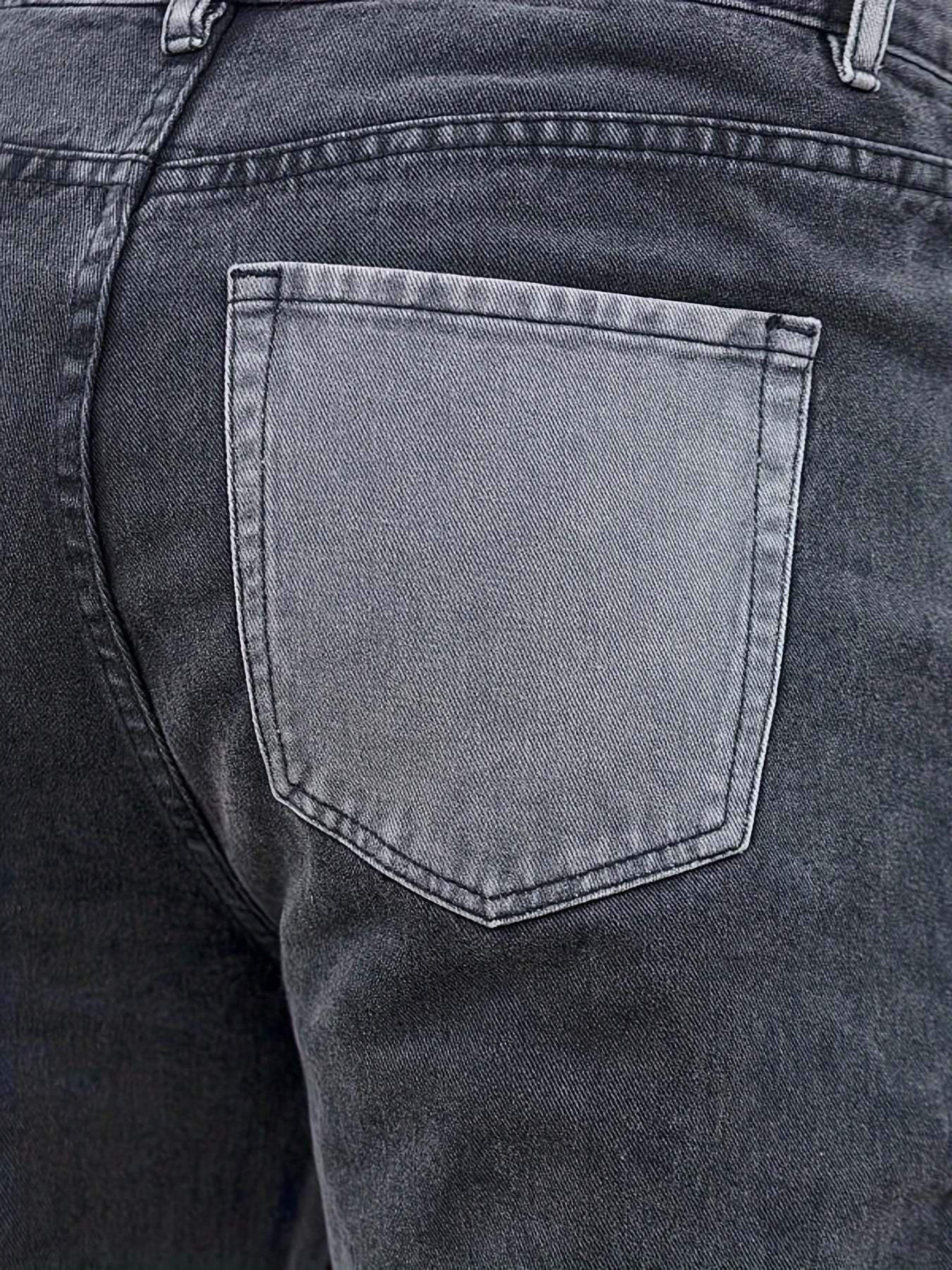 Men's Slim Patchwork Denim Pants for Spring