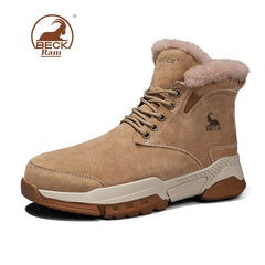 Men's Thermal Snow Boots Windproof Hiking Shoes