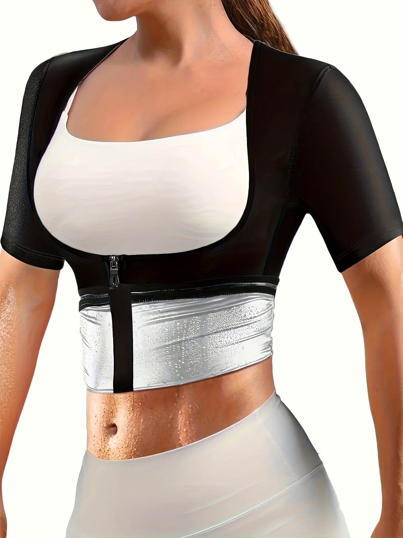 Women's Slimming Short Sleeve Sauna Shirt