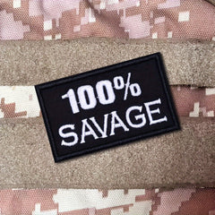 100 Savage Embroidered Morale Patches with Hook and Loop