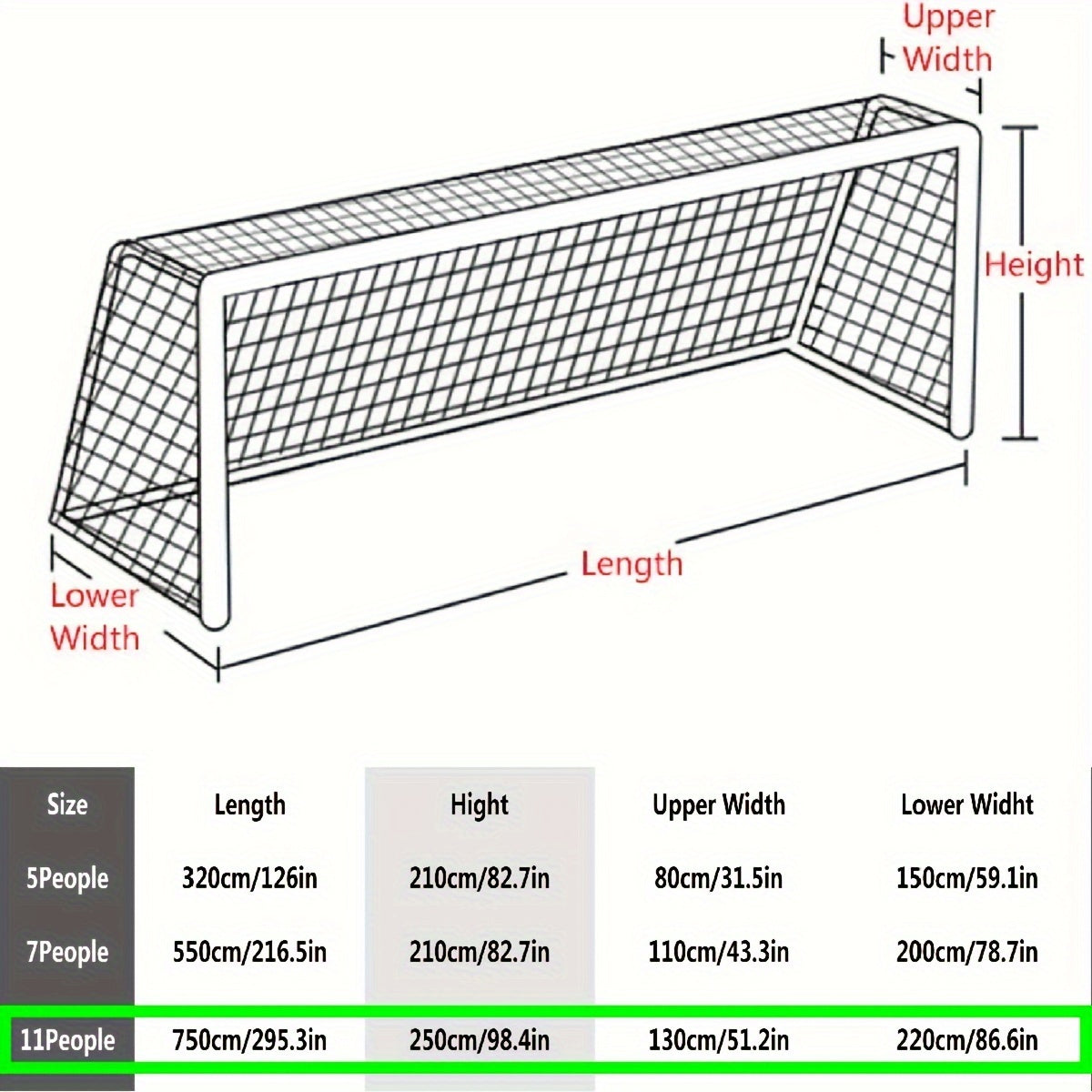 2pcs Foldable Polyethylene Soccer Goal Nets With Carry
