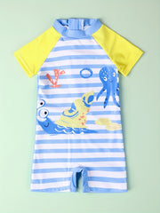 Kids' Octopus One Piece Swimsuit - Sun Protection