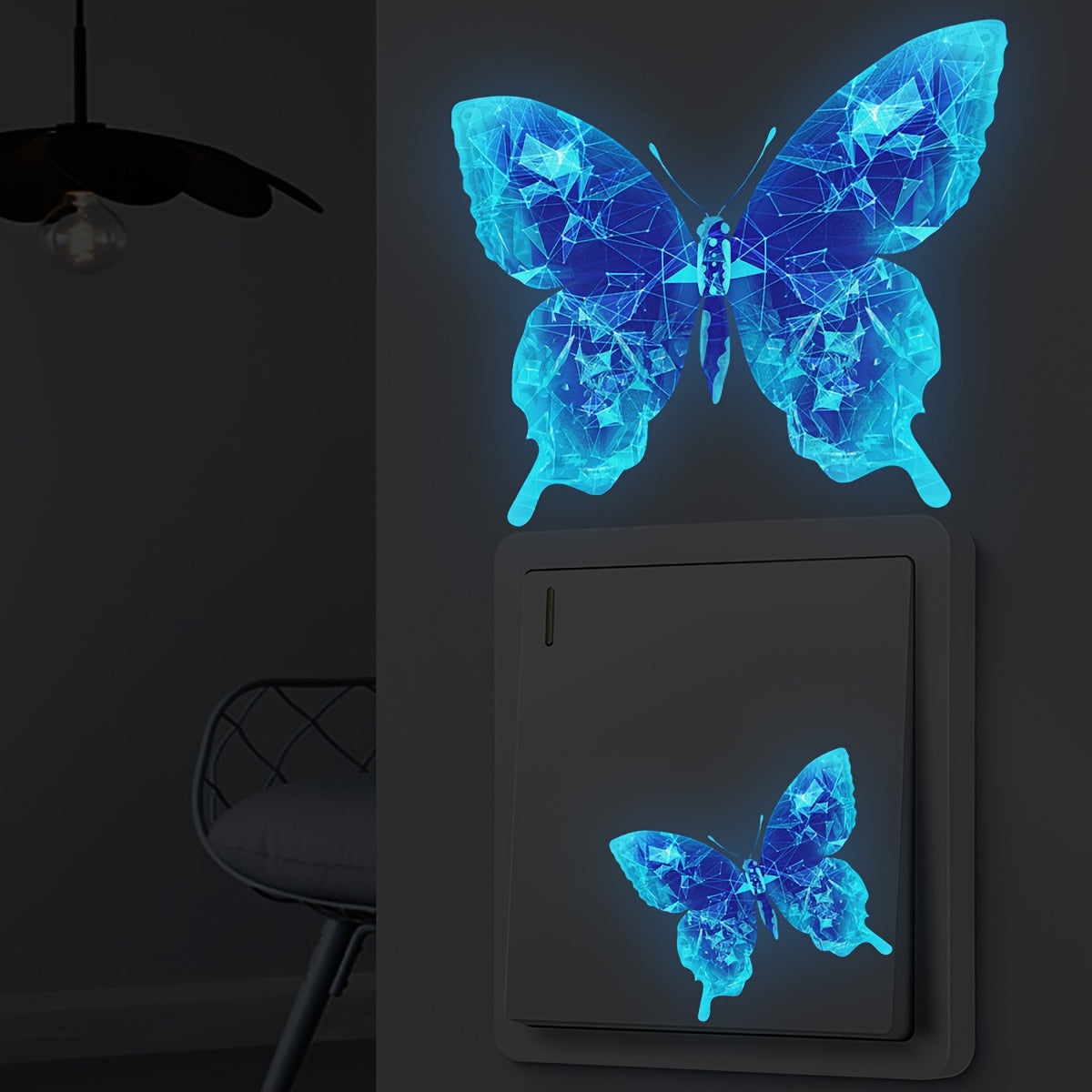 Luminous Butterfly Wall Sticker For Bedroom Switch