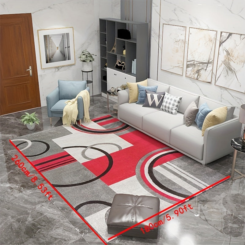 Modern Geometric Area Rug for Living Room Bedroom