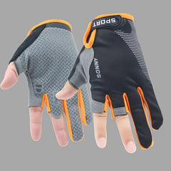 Pai Fingerless Fishing Gloves - Anti slip Breathable Cycling Adjustable Half Fin