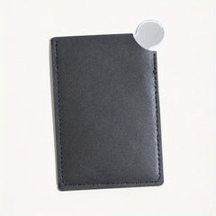 Portable Stainless Steel Makeup Mirror with Sleeve, Travel Vanity Mirror