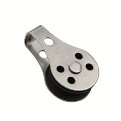 Marine 316 Stainless Steel Swivel Eye Pulley Block Single Wheel & Nylon Sheave