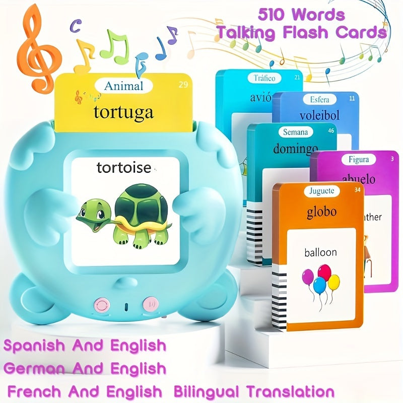 Bilingual Flash Cards for Toddlers - Spanish Pocket Vocabulary Learning Toy