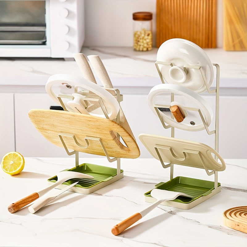 Pot Lid Rack Kitchen Storage Holder Metal Shelf