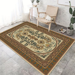 Vintage Area Rug Abstract Floral Pattern Floor Carpet