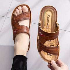 Men's Letter Print Sandals Lightweight Anti-skid Outdoor Beach Holiday Party