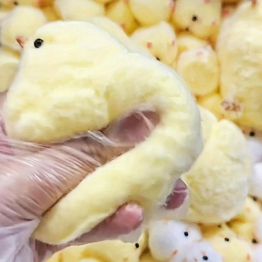 Silicone Chicken Relaxation Toy with Realistic Feathers
