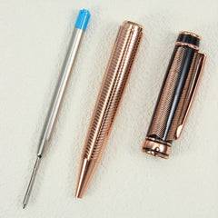 Engraved Metal Ballpoint Pen with 1.0mm Refill - Rose Design
