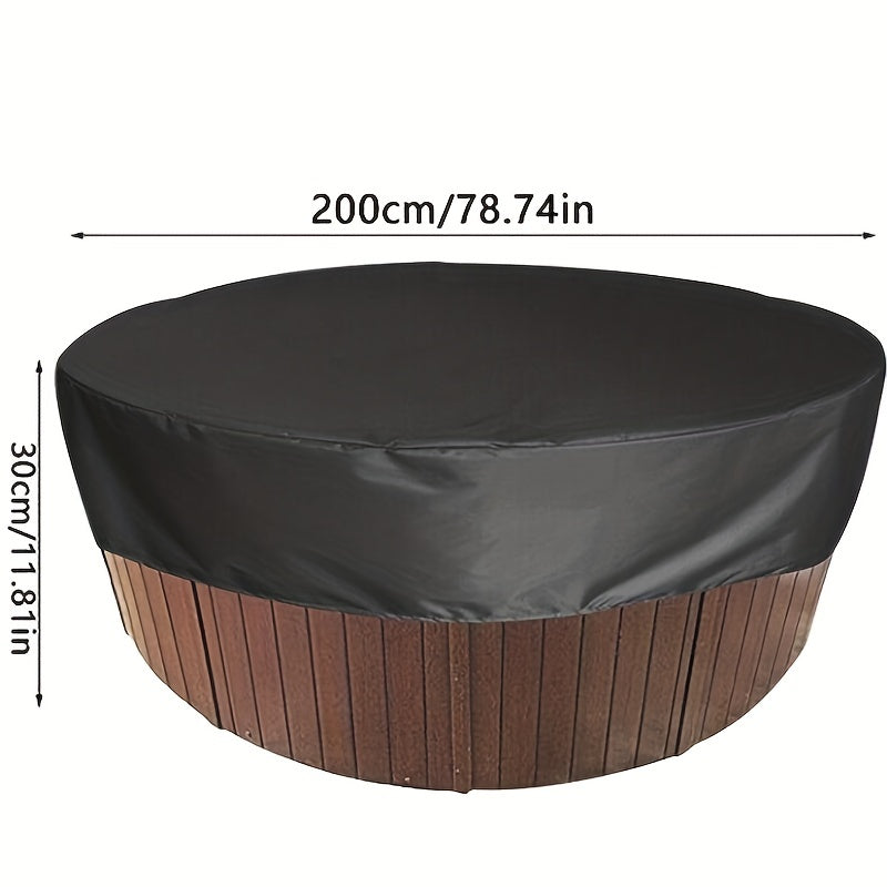 Round Hot Tub Spa Cover Waterproof UV Protection Windproof