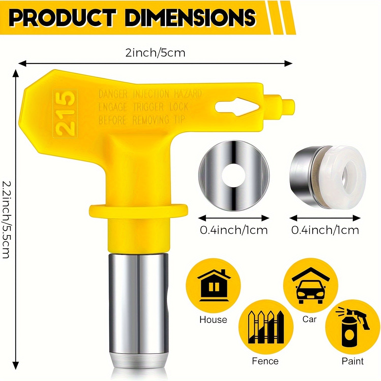 3pcs Reversible Sprayer Tips Nozzles for Airless Paint Spray Machine
