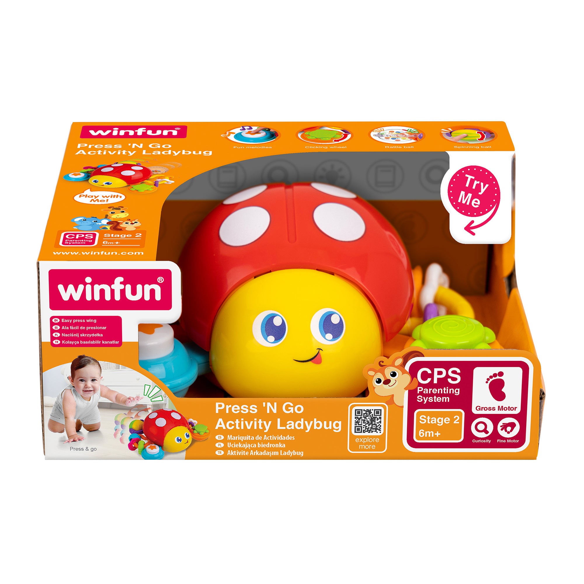 Press 'N Go Activity Ladybug Toy