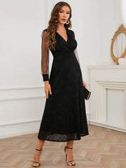 Women's V Neck Bodycon Pencil Dress for Party Wedding
