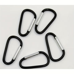 5pcs Aluminum Alloy Spring Buckle Keychain For Outdoor Camping Hiking