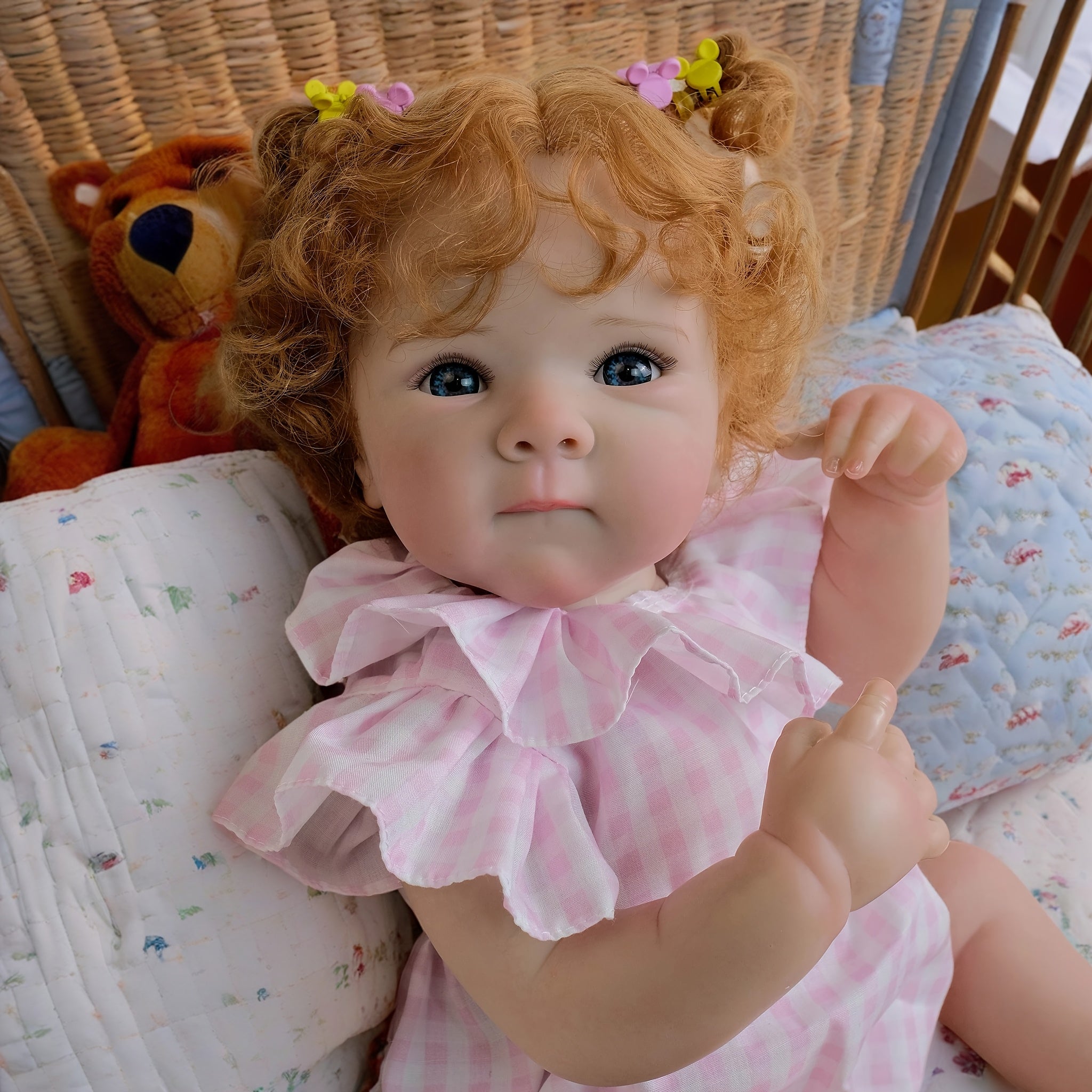 Realistic 19 Inch Vinyl Plush Bettie Reborn Doll with Open Eyes