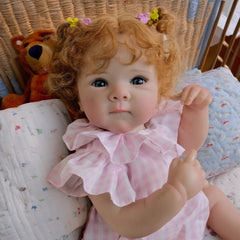 Realistic 19 Inch Vinyl Plush Bettie Reborn Doll with Open Eyes