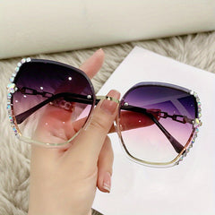 Oversized Cat Eye Gradient Lens Sunglasses for Women Men