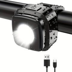 USB Rechargeable LED Bicycle Light Front Headlight for Safe Cycling