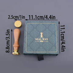 Christmas Wax Seal Stamp Set 6pcs Sealing Wax Stamp Heads & 1pc Wooden Handle