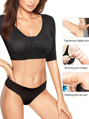 SCARBORO Front Buckles Shaper Tops Compression Arm Shapewear